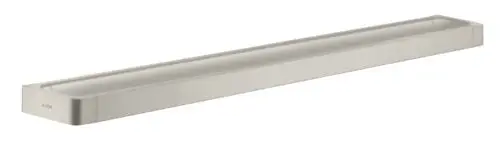 Reling aus Edelstahl mit flacher, linearer Form, hergestellt von AXOR, geeignet als Badetuchhalter.
